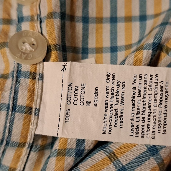 Gap boys size Large plaid long sleeved shirt. New - Picture 5 of 5